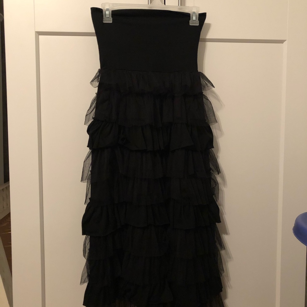 Black tulle dress